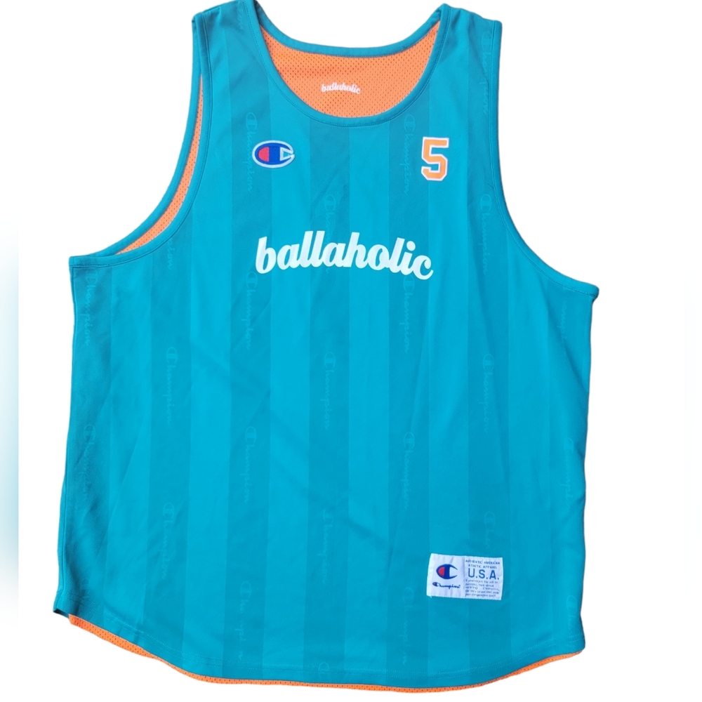 Ballaholic x Champion Men Basketball Jersey Reversible USA Japan